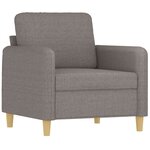 vidaXL Fauteuil avec repose-pied Taupe 60 cm Tissu