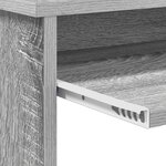 vidaXL Bureau avec rangement Gris Sonoma 120 5 x 44 x 88 5 cm Bois d'ingénierie