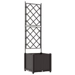 vidaXL Jardinière avec Treillis Marron 40x40x143 cm