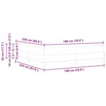 vidaXL Lit à ressorts avec matelas Noir 180 x 220 cm tissu