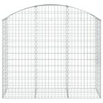 vidaXL Panier de gabions arqué 150x50x120/140 cm Fer galvanisé