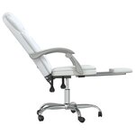 vidaXL Fauteuil inclinable de bureau Blanc Similicuir