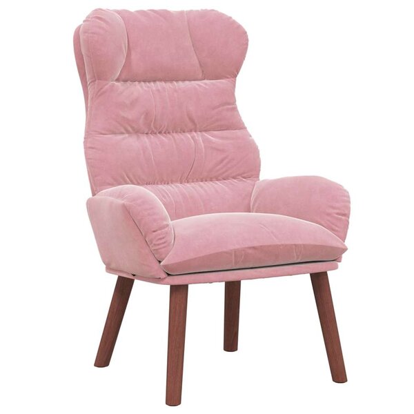 vidaXL Fauteuil relaxant Rose 69 x 74 x 93 cm Velours