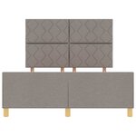 vidaXL Cadre de lit avec tête de lit Taupe 160 x 200 cm tissu