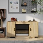 vidaXL Bureau Chêne sonoma 140x50x75 cm Bois d'ingénierie