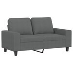 vidaXL Ensemble de canapés 3 Pièces gris foncé tissu