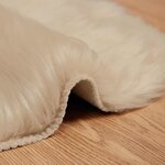 vidaXL Tapis en fausse Tafalla Beige 80 x 120 cm Polyester