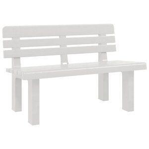 vidaXL Banc de jardin blanc 110x52x71 cm polypropylène