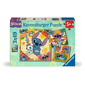Puzzle 3X49 pieces Aloha ! Disney Stitch