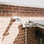 vidaXL Auvent avec Blanc 4 5 × 3 5 m Métal