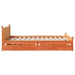 vidaXL Cadre de lit sans matelas cire marron 160x200cm bois pin massif