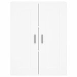 vidaXL Armoires murales 2 Pièces blanc bois d'ingénierie