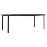 vidaXL Ensemble de salle à manger de jardin avec coussins 9 Pièces Noir
