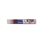 Lot de 3 Recharges roller FRIXION BALL BLS-FR7 pointe moyenne bordeaux PILOT