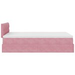 vidaXL Cadre de lit ottoman avec matelas rose 120x200 cm velours