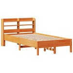 vidaXL Cadre de lit sans matelas cire marron 120x200cm bois pin massif