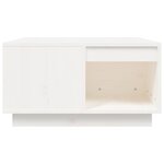vidaXL Table basse Blanc 60x61x32 5 cm Bois massif de pin