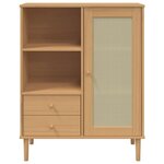 vidaXL Buffet SENJA aspect rotin marron 90x40x112cm bois massif de pin