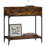 vidaXL Table console chêne fumé 75x34 5x75 cm bois d'ingénierie