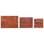 vidaXL Tables gigognes 3 Pièces Bois d'acacia massif