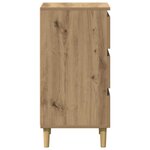 vidaXL Table de chevet chêne artisanal 40x35x69 cm bois d’ingénierie