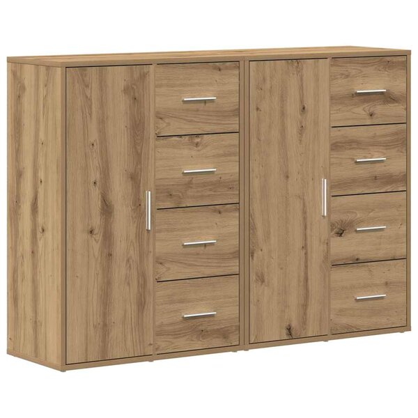vidaXL Buffet 2 Pièces Chêne artisanal 60 x 31 x 84 cm Bois d'ingénierie