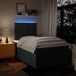 vidaXL Sommier à lattes de lit avec matelas Bleu 120x200 cm Tissu