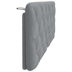 vidaXL Coussin de tête de lit gris clair 120 cm tissu