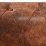 vidaXL Canapé d'angle Chesterfield 6 Places Cuir artificiel Marron