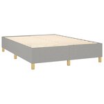 vidaXL Sommier à lattes de lit matelas LED Gris clair 140x190 cm Tissu