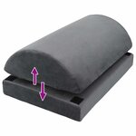 vidaXL Coussin de repose-pieds Uni Gris 44 x 29 x 17 cm