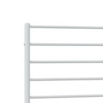 vidaXL Cadre de lit métal avec tête de lit/pied de lit blanc 100x190cm
