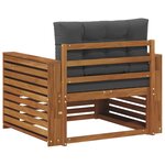 vidaXL Canapé d’extérieur Bois d'acacia massif et polyester