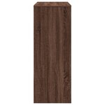 vidaXL Table de bar avec étagères chêne marron bois d'ingénierie