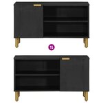 vidaXL Meuble TV noir 80x33x46 cm bois d'ingénierie