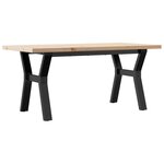 vidaXL Table basse cadre en Y 100x50x45 5 cm bois de pin massif acier