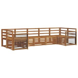 vidaXL Ensemble de canapé d'angle 7 Pièces Naturel