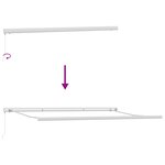 vidaXL Auvent rétractable anthracite et blanc 4 5x3 m tissu/aluminium