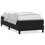vidaXL Sommier à lattes de lit avec matelas noir 80x220 cm velours