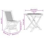 vidaXL Ensemble de salle à manger pour jardin 3 Pièces Marron