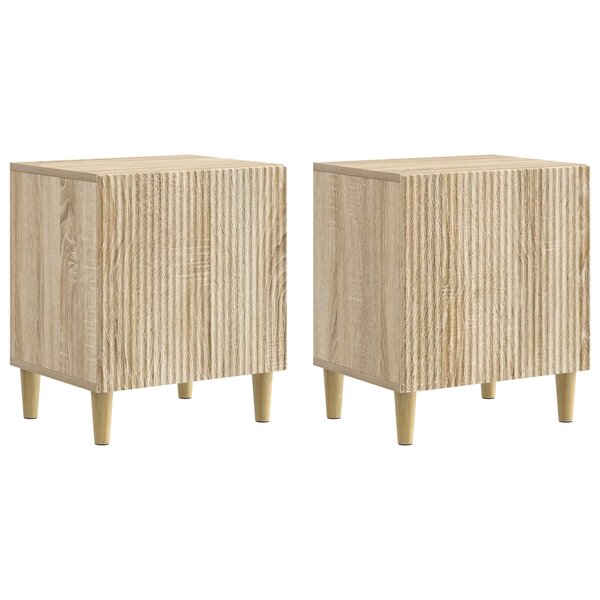 vidaXL Cabinet de chevet 2 Pièces Chêne Sonoma 43 x 34 5 x 50 cm