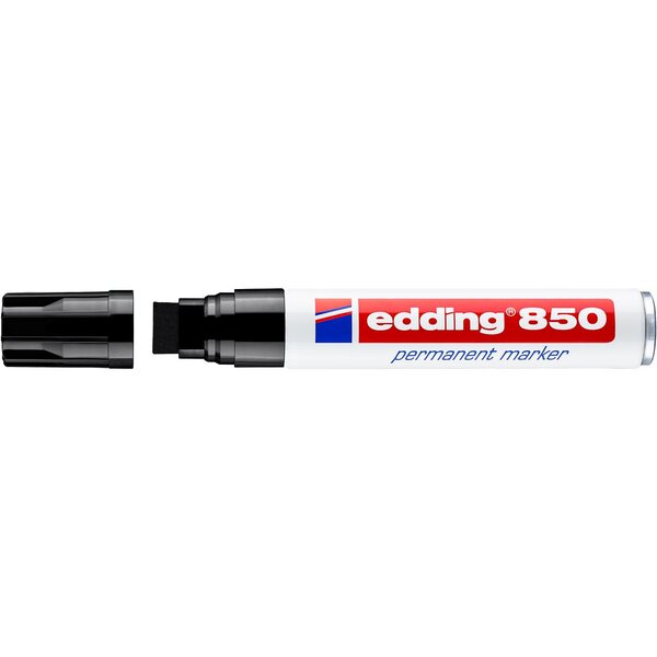 Marqueur Permanent 850 Noir Pointe Large Biseautée 5-15 mm EDDING