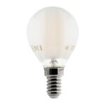 Ampoule déco dépolie filaments LED sphérique E14 - 4W - Blanc chaud - 400 Lumen - 2700K - A++ - Zenitec