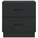 vidaXL Cabinet de chevet Noir 43 x 34 5 x 44 5 cm Bois d'ingénierie