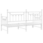Lit daybed vidaXL avec tiroir blanc 80x200 cm en acier