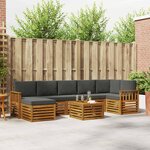 vidaXL Ensemble de canapés d'extérieur 8 Pièces Naturel et Anthracite
