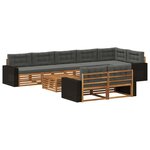 vidaXL Ensemble de canapés d'extérieur 9 pc