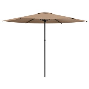 vidaXL Parasol de jardin 300 x 300 cm Polyester Rectangulaire Taupe