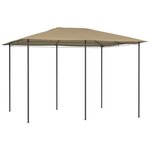 vidaXL Belvédère 3x4x2 6 m Taupe 160 g/m²