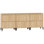 vidaXL Buffets 3 Pièces chêne sonoma 60x35x70 cm bois d'ingénierie